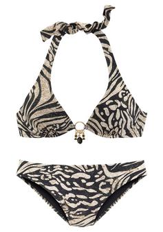 BRUNO BANANI Bügel-Bikini Bikini Set Damen braun-bedruckt