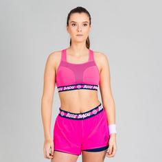 Rückansicht von BIDI BADU Faye Tech Jumpsuit (3 in 1) Tenniskleid Damen dunkelblau/pink