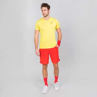 BIDI BADU Ted Tech Tee neon yellow/red Tennisshirt Herren neongelb/rot