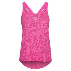 BIDI BADU Maila Burnout Tech Tank neon yellow Tennisshirt Damen pink