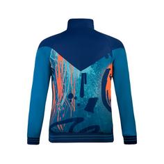 Rückansicht von BIDI BADU Dusty Tech Jacket neon red/dark blue Funktionsjacke Kinder blau/dunkelblau