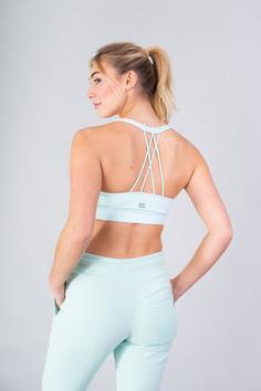 Rückansicht von BIDI BADU Letty Tech Strappy Bra mint Sport-BH Damen grün