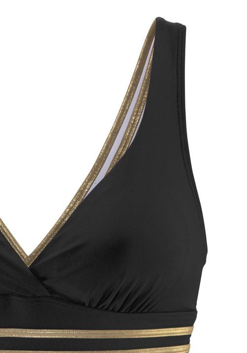 Rückansicht von Lascana Badeanzug Badeanzug Damen schwarz-goldfarben