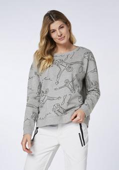 Rückansicht von Chiemsee Sweatshirt Sweatshirt Damen Medium Grey/Black