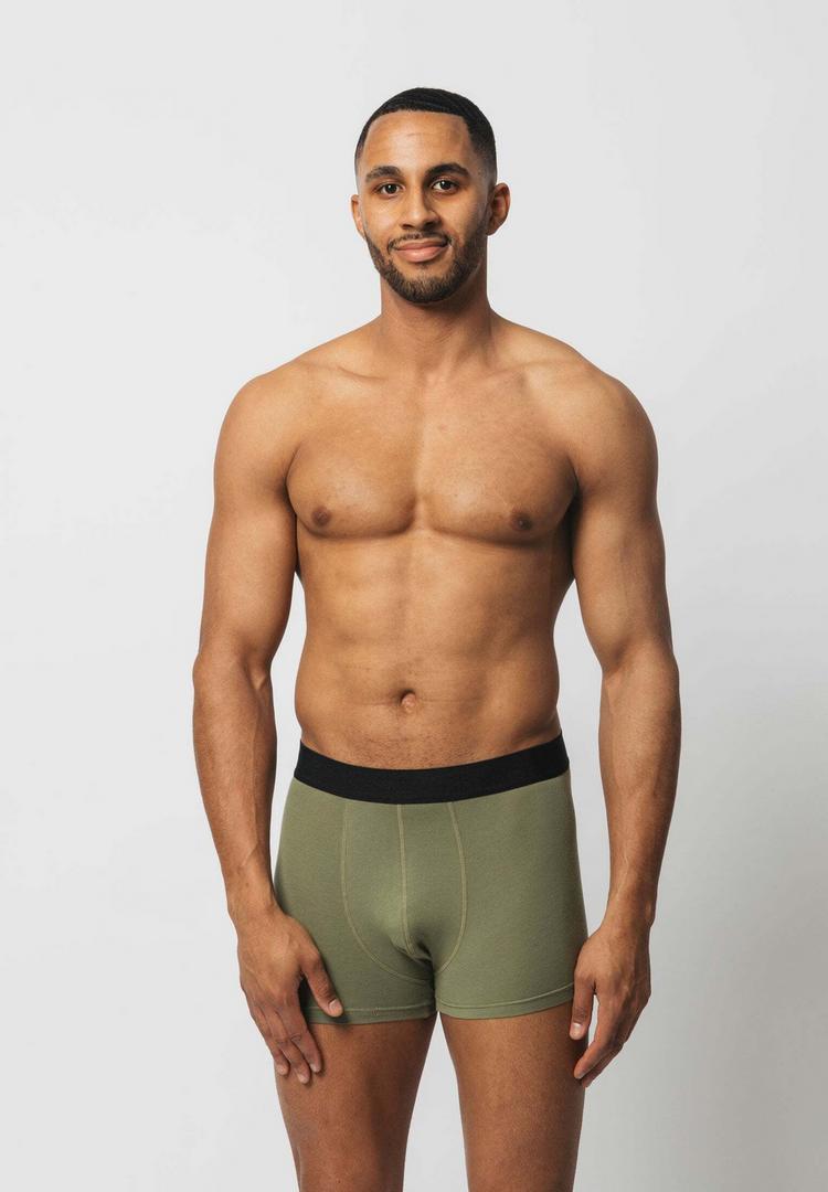 Snocks Snocks Boxershorts ohne Logo aus Bio-Baumwolle Unterhose Herren - Mix (Rot/Olive/Blau) - 1 | SportScheck