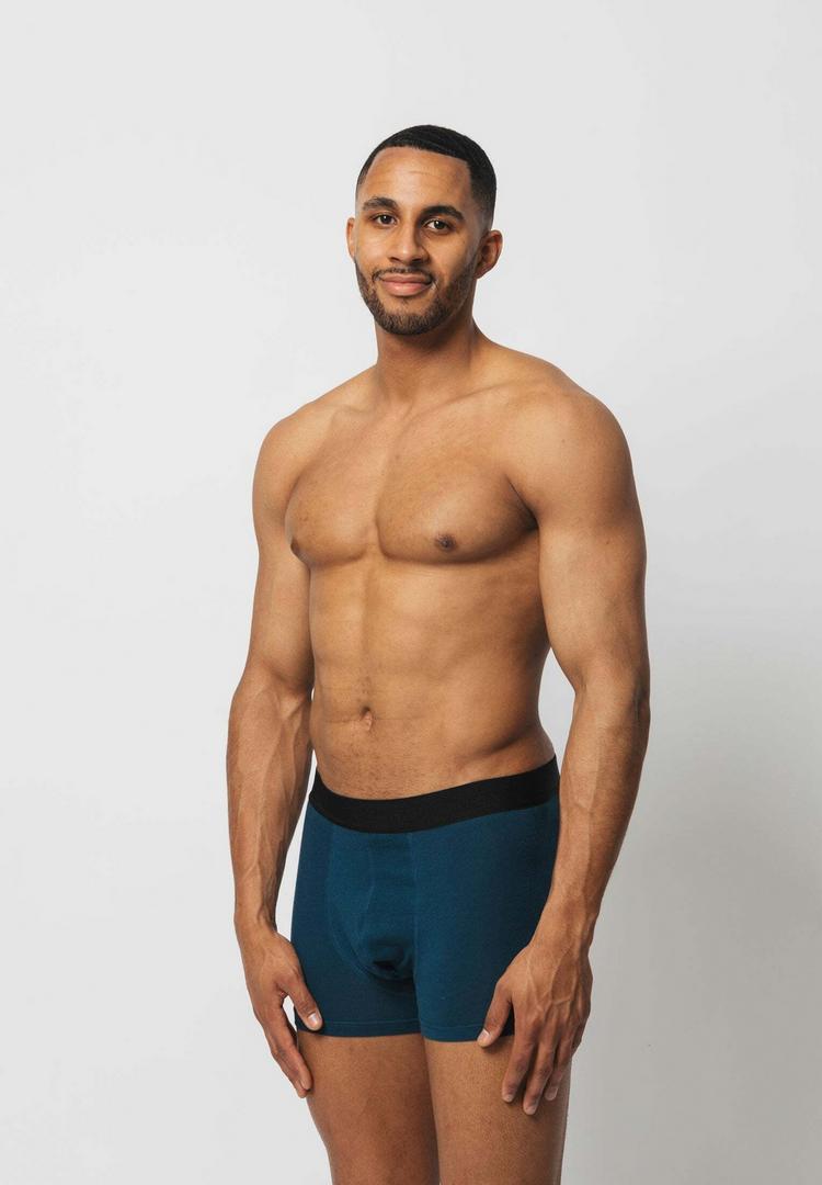 Snocks Snocks Boxershorts ohne Logo aus Bio-Baumwolle Unterhose Herren - Mix (Rot/Olive/Blau) - 3 | SportScheck