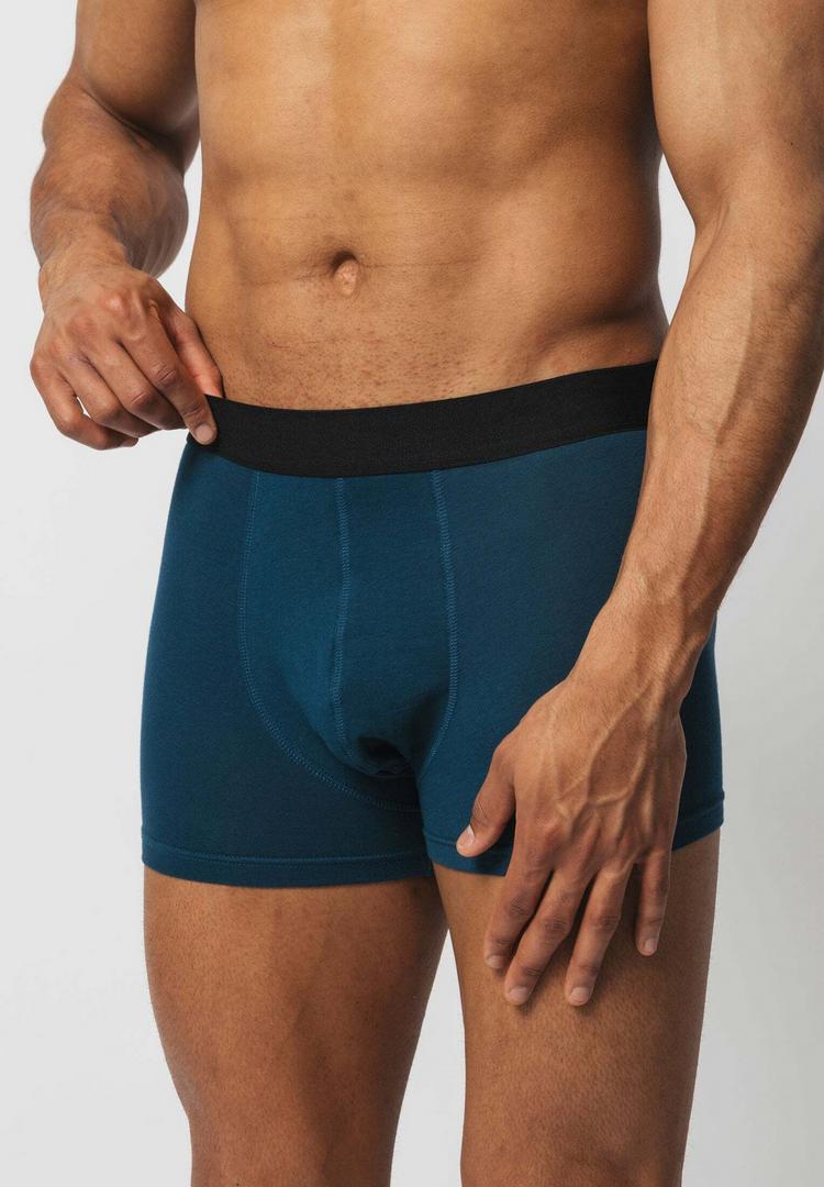 Snocks Snocks Boxershorts ohne Logo aus Bio-Baumwolle Unterhose Herren - Mix (Rot/Olive/Blau) - 5 | SportScheck