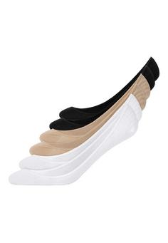 Snocks Ballerina Socken aus Bio-Baumwolle Sportsocken Damen Mix (Schwarz/Weiß/Beige)