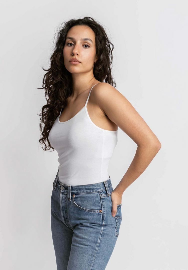 Snocks Snocks Spaghetti Top aus Bio-Baumwolle Tanktop Damen - Schwarz-Wei&szlig; - 6 | SportScheck