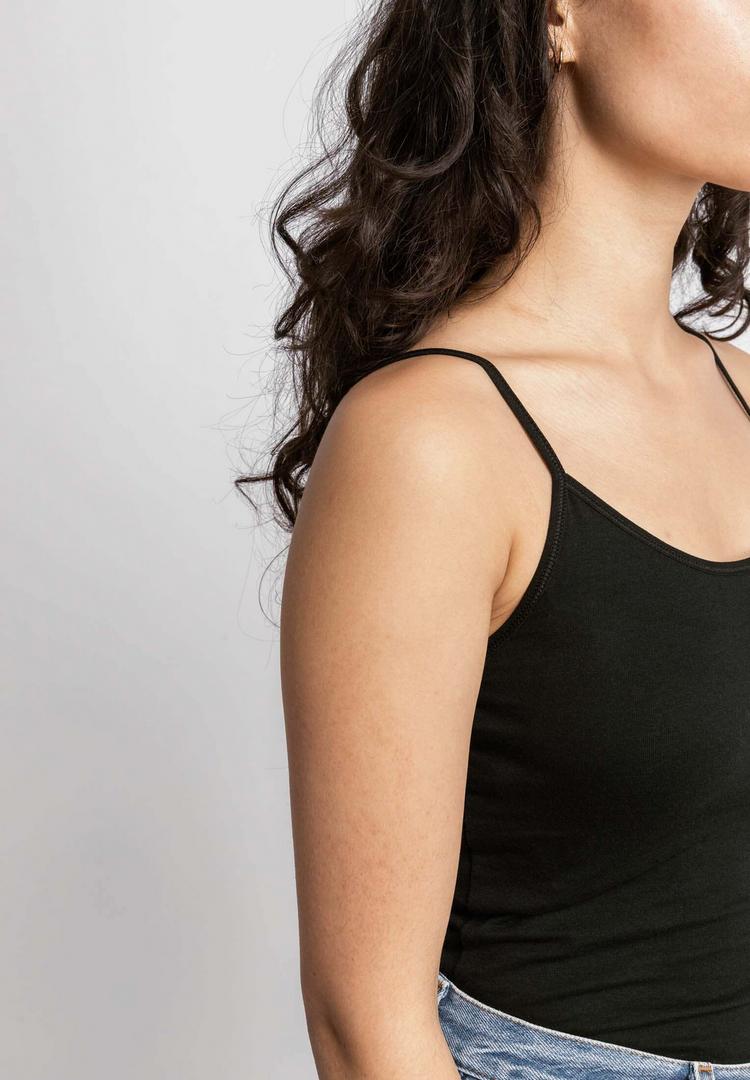 Snocks Snocks Spaghetti Top aus Bio-Baumwolle Tanktop Damen - Schwarz-Wei&szlig; - 2 | SportScheck