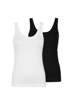 Snocks Tank Top aus Bio-Baumwolle Tanktop Damen Schwarz-Weiß