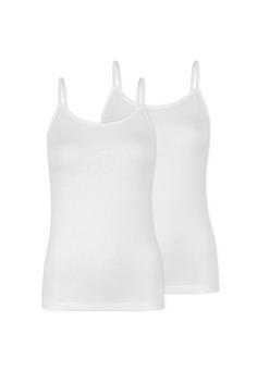 Snocks Spaghetti Top aus Bio-Baumwolle Tanktop Damen Weiß