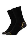Snocks Arbeitssocken aus Bio-Baumwolle Socken - Schwarz/Gelbe Akzente