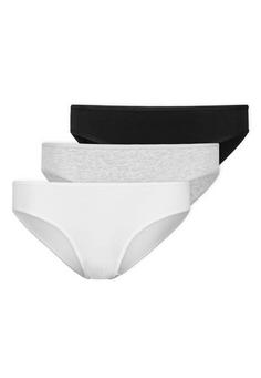 Snocks Damenslips aus Bio-Baumwolle Slip Damen Mix (Weiß/Hellgrau/Schwarz)