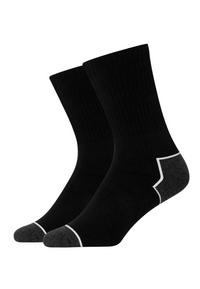 Snocks Arbeitssocken aus Bio-Baumwolle Socken - Schwarz/Wei&szlig;e Akzente