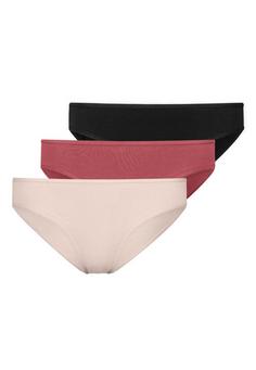 Snocks Damenslips aus Bio-Baumwolle Slip Damen Mix (Apricot/Mauve/Schwarz)