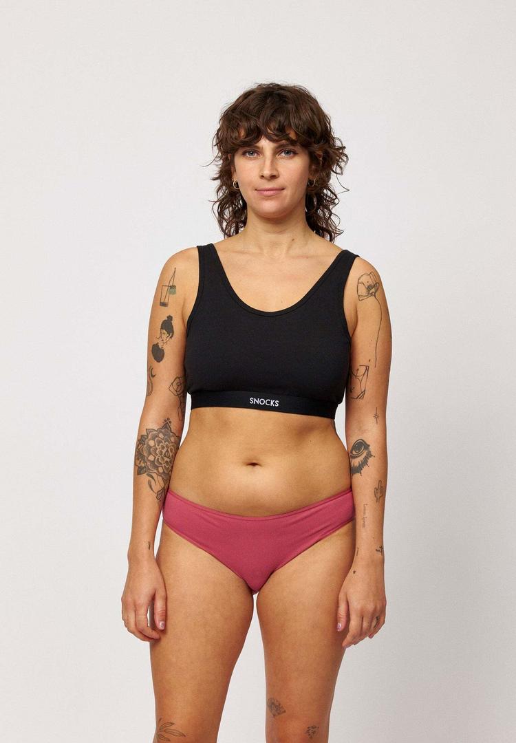 Snocks Snocks Damenslips aus Bio-Baumwolle Unterhose Damen - Mix (Apricot/Mauve/Schwarz) - 1 | SportScheck