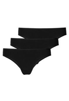 Snocks Brazilian Slips aus Bio-Baumwolle Slip Damen Schwarz