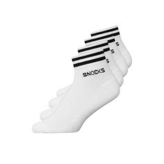 Snocks Retro Sneaker Socken aus Bio-Baumwolle Freizeitsocken Weiß