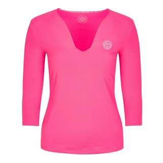 BIDI BADU Ariana Tech V-Neck Longsleeve Tennisshirt Damen pink