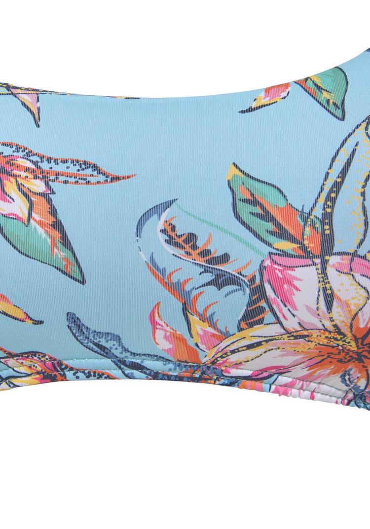 Lascana Lascana Bustier-Bikini-Top Bikini Oberteil Damen - hellblau-bedruckt - 1 | SportScheck