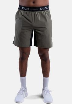 Rückansicht von CLN Athletics Dino Funktionsshorts Herren dusty olive