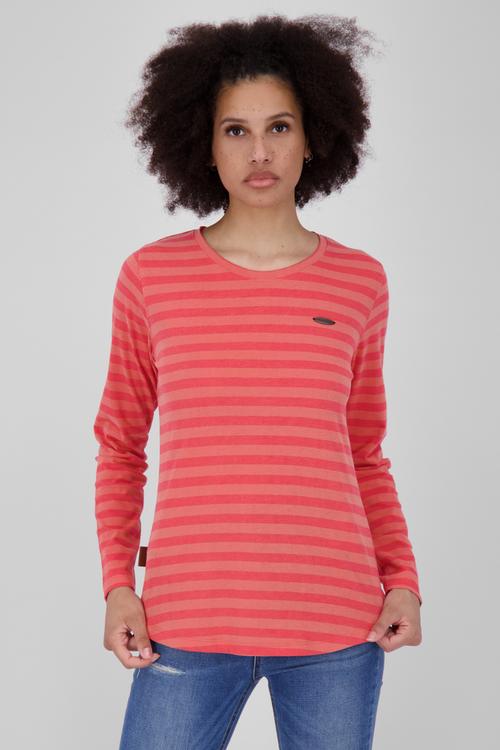 Rückansicht von ALIFE AND KICKIN LeaAK Z Langarmshirt Damen coral melange