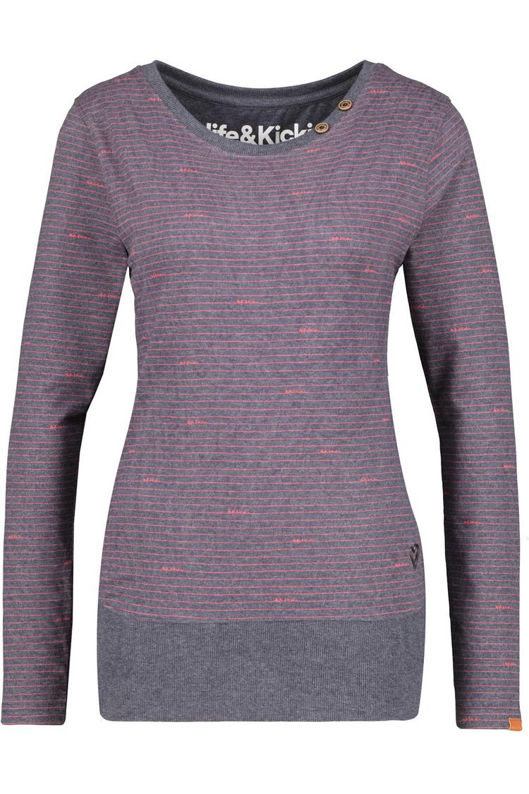 ALIFE AND KICKIN ALIFE AND KICKIN ConnyAK Z Langarmshirt Damen - marine melange - 0 | SportScheck