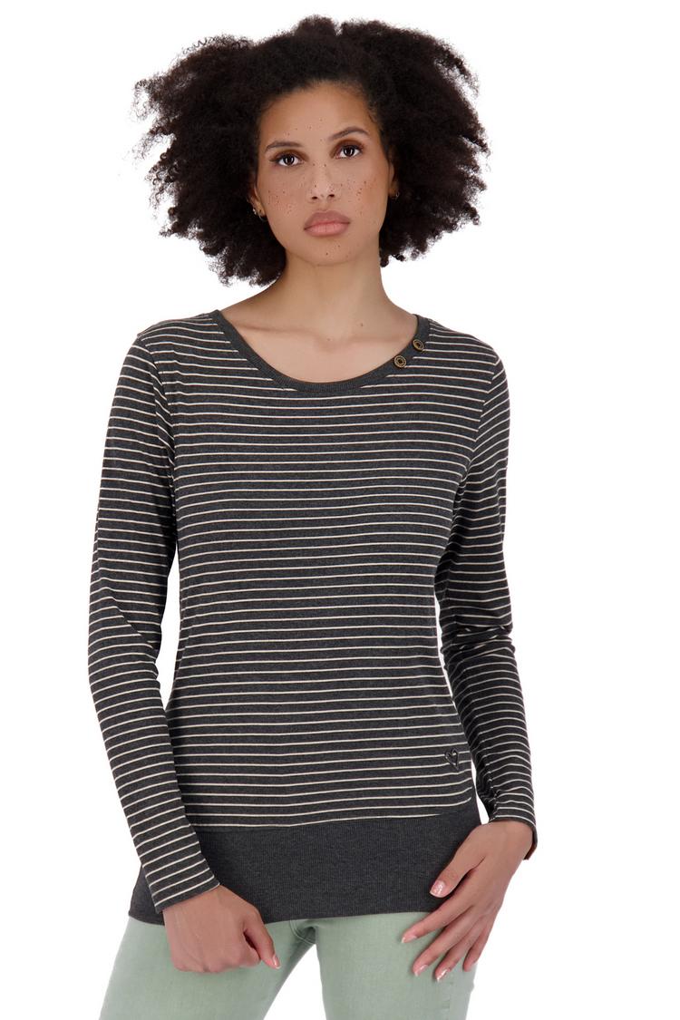 ALIFE AND KICKIN ALIFE AND KICKIN ConnyAK Z Langarmshirt Damen - moonless melange - 0 | SportScheck