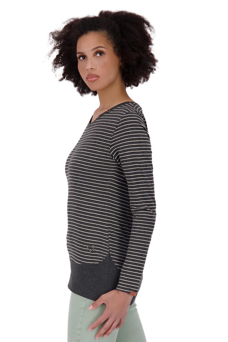 ALIFE AND KICKIN ALIFE AND KICKIN ConnyAK Z Langarmshirt Damen - moonless melange - 1 | SportScheck