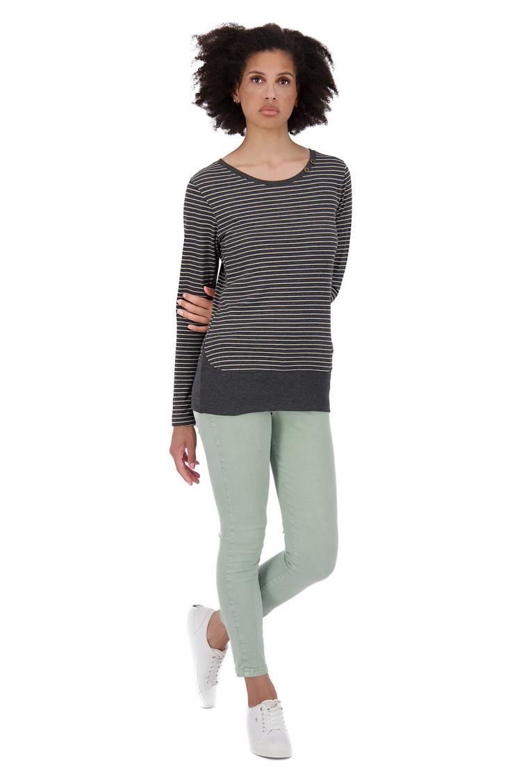 ALIFE AND KICKIN ALIFE AND KICKIN ConnyAK Z Langarmshirt Damen - moonless melange - 4 | SportScheck