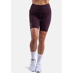 Rückansicht von CLN Athletics Bike Pocket Shorts Tights Damen dark wine