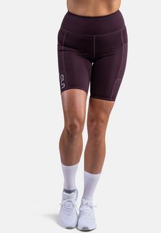 Rückansicht von CLN Athletics Bike Pocket Shorts Tights Damen dark wine