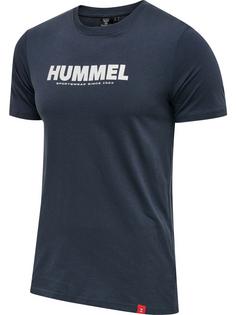 Rückansicht von hummel hmlLEGACY 2-PACK T-SHIRT Funktionsshirt GREY MELANGE/BLUE NIGHTS
