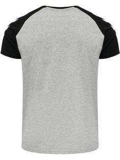 Rückansicht von hummel hmlLEGACY BLOCKED T-SHIRT T-Shirt GREY MELANGE