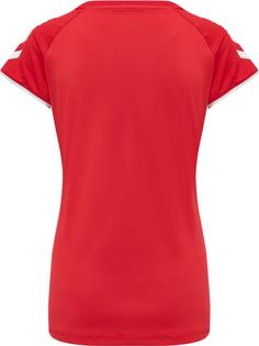 Rückansicht von hummel hmlCORE VOLLEY STRETCH TEE WO T-Shirt Damen TRUE RED