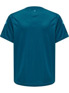 Rückansicht von hummel hmlCORE XK POLY JERSEY S/S KIDS T-Shirt Kinder BLUE CORAL