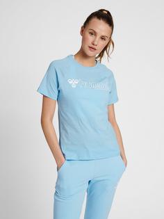 Rückansicht von hummel hmlNONI 2.0 T-SHIRT T-Shirt Damen PLACID BLUE