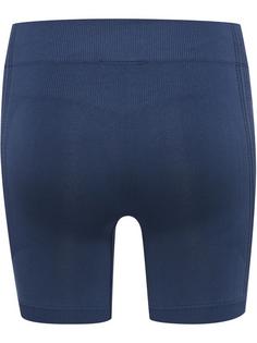 Rückansicht von hummel hmlSHAPING SEAMLESS MW SHORTS Shorts Damen INSIGNIA BLUE