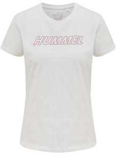 hummel hmlTE CALI COTTON T-SHIRT Funktionsshirt Damen WHITE/WITHERED ROSE