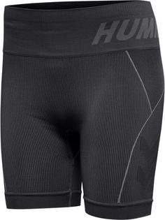 hummel hmlTE CHRISTEL 2-PACK SEAML SHORTS Shorts Damen BLACK/CHATEAU GREY