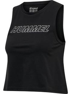 hummel hmlTE CALI 2-PACK CROP COT TANKTOP T-Shirt Damen BLACK/WHITE DRIFTWOOD