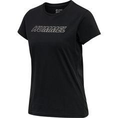 hummel hmlTE CALI 2-PACK COTTON T-SHIRT T-Shirt Damen BLACK/CHATEAU GREY