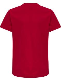 Rückansicht von hummel hmlRED BASIC T-SHIRT S/S KIDS T-Shirt Kinder TANGO RED