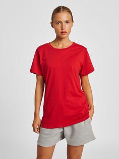 Rückansicht von hummel hmlRED HEAVY T-SHIRT S/S WOMAN T-Shirt Damen TANGO RED