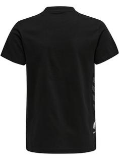 Rückansicht von hummel hmlMOVE GRID COTTON T-SHIRT S/S KID T-Shirt Kinder BLACK