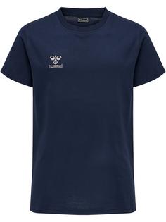 hummel hmlMOVE GRID COTTON T-SHIRT S/S KID T-Shirt Kinder MARINE
