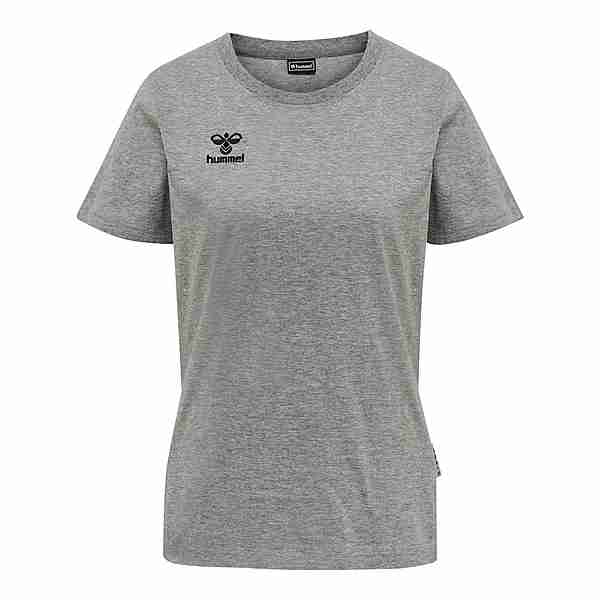 hummel hmlMOVE GRID COT. T-SHIRT S/S WOMAN T-Shirt Damen GREY MELANGE