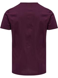 Rückansicht von hummel hmlMOVE GRID COTTON T-SHIRT S/S T-Shirt Herren GRAPE WINE
