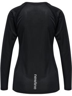 Rückansicht von Newline WOMEN'S CORE RUNNING T-SHIRT L/S Funktionsshirt Damen BLACK